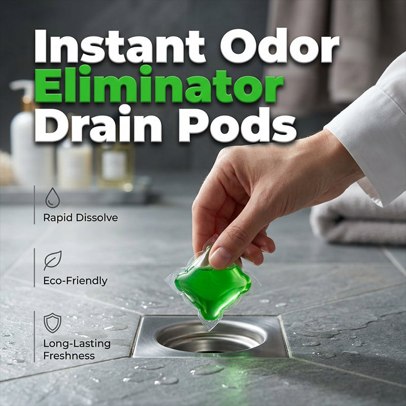 Bio-Enzyme Drain Deodorizer Pods – 50-Piece Drop-In Freshness