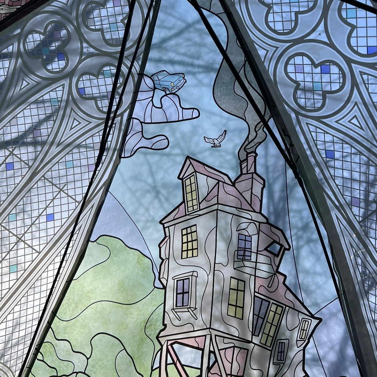 Wizard-Inspired Stained Glass Canopy Umbrella