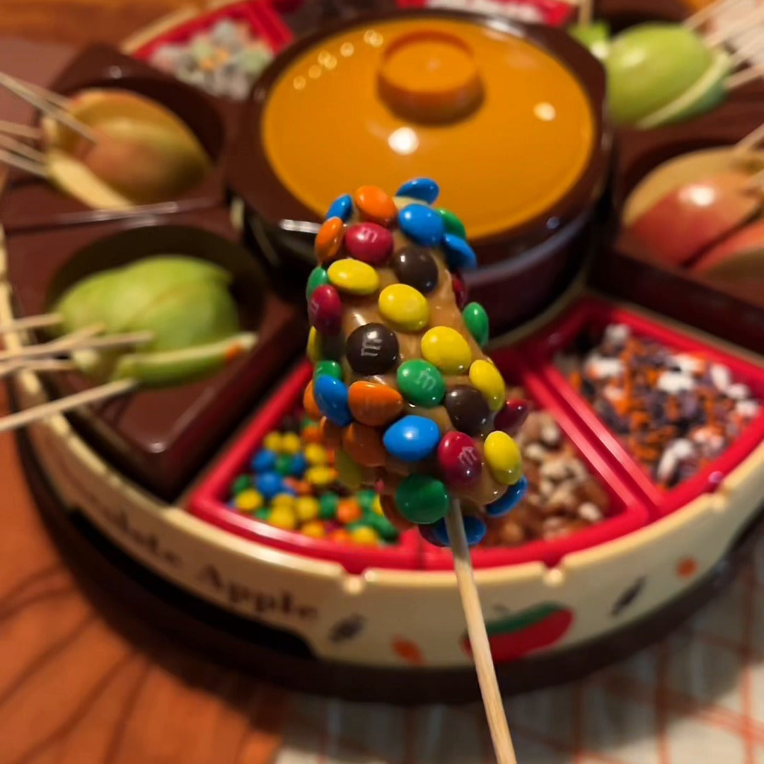 ๐ Rotating Caramel Apple Dipping Station โ DIY Dessert Party Tray