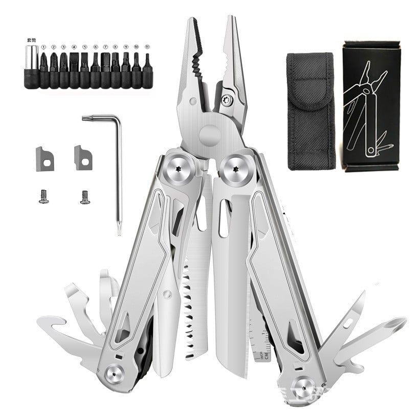 ๐ ๏ธ 16-in-1 Multitool with Large Scissors โ Compact Outdoor Tool