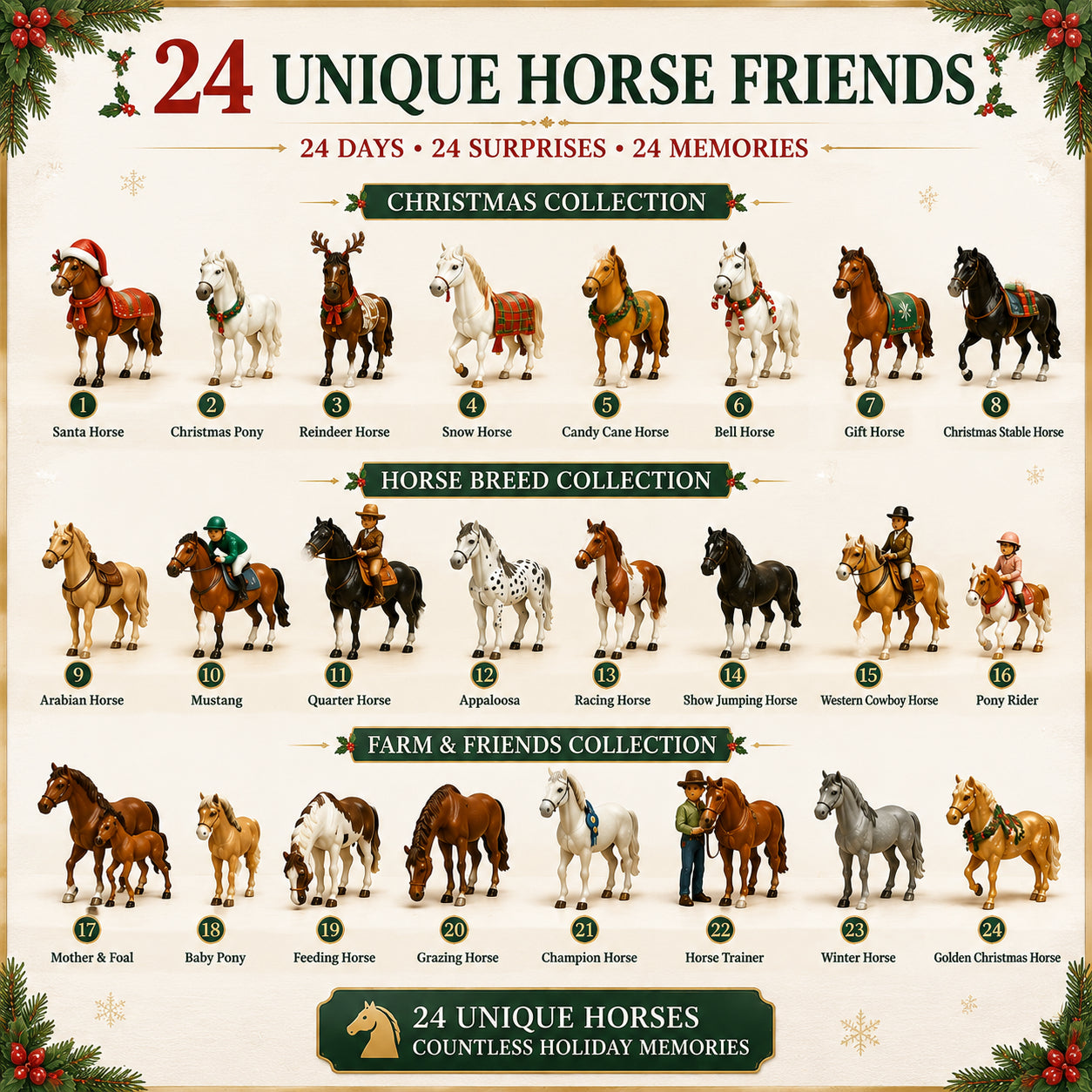π΄ Christmas Horse Advent Calendar--24 Days of Horse Friends & Holiday Memories π
