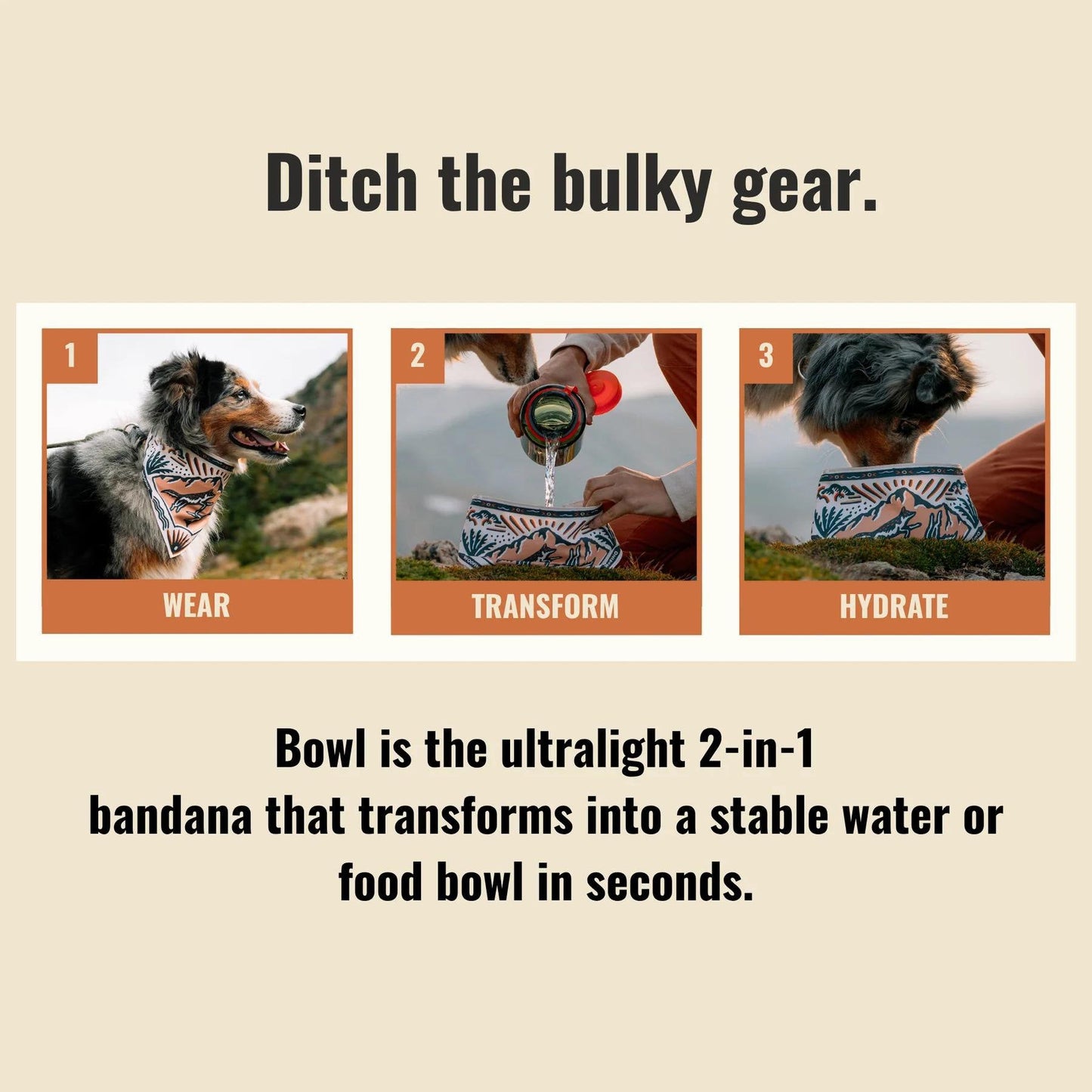 🐶2-in-1 Reversible Dog Bandana Bowl
