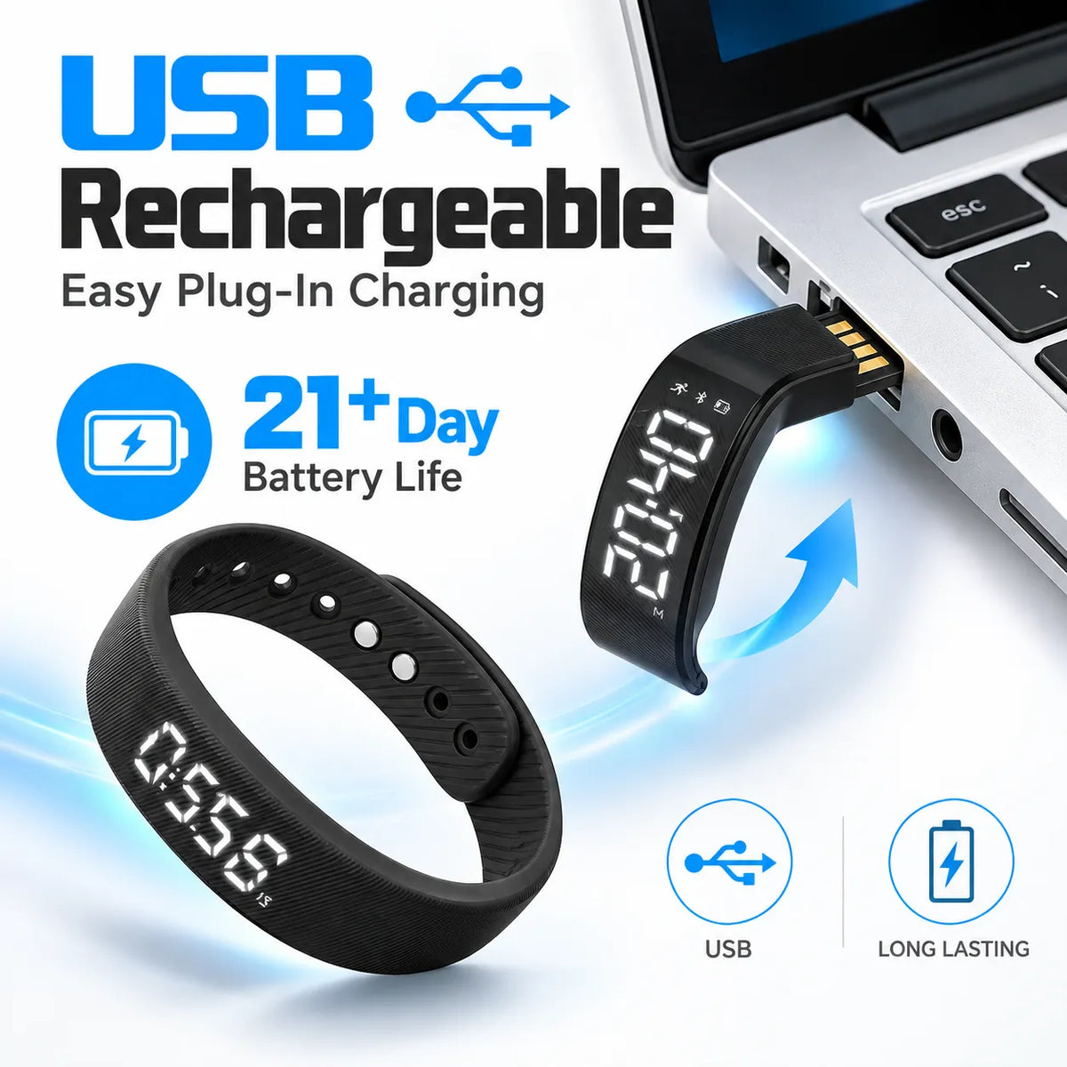 ⌚✨ Smart Fitness Band — Track Your Health, Stay Active & Live Smarter Every Day!