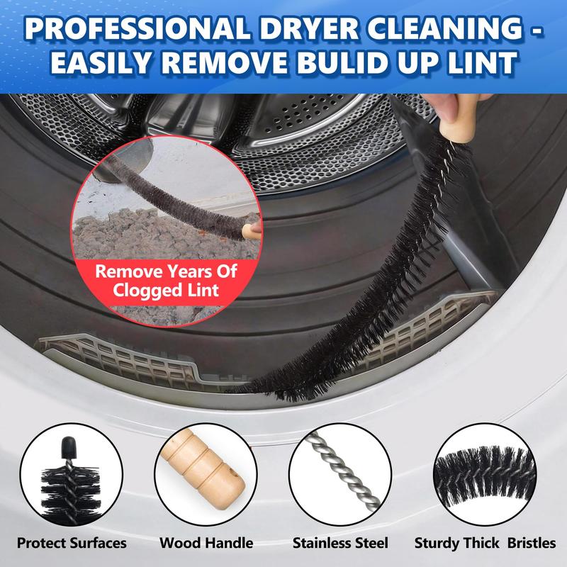 π₯2 Pieces Dryer Vent Cleaner Kit Compatible with Most Vacuum Cleaner