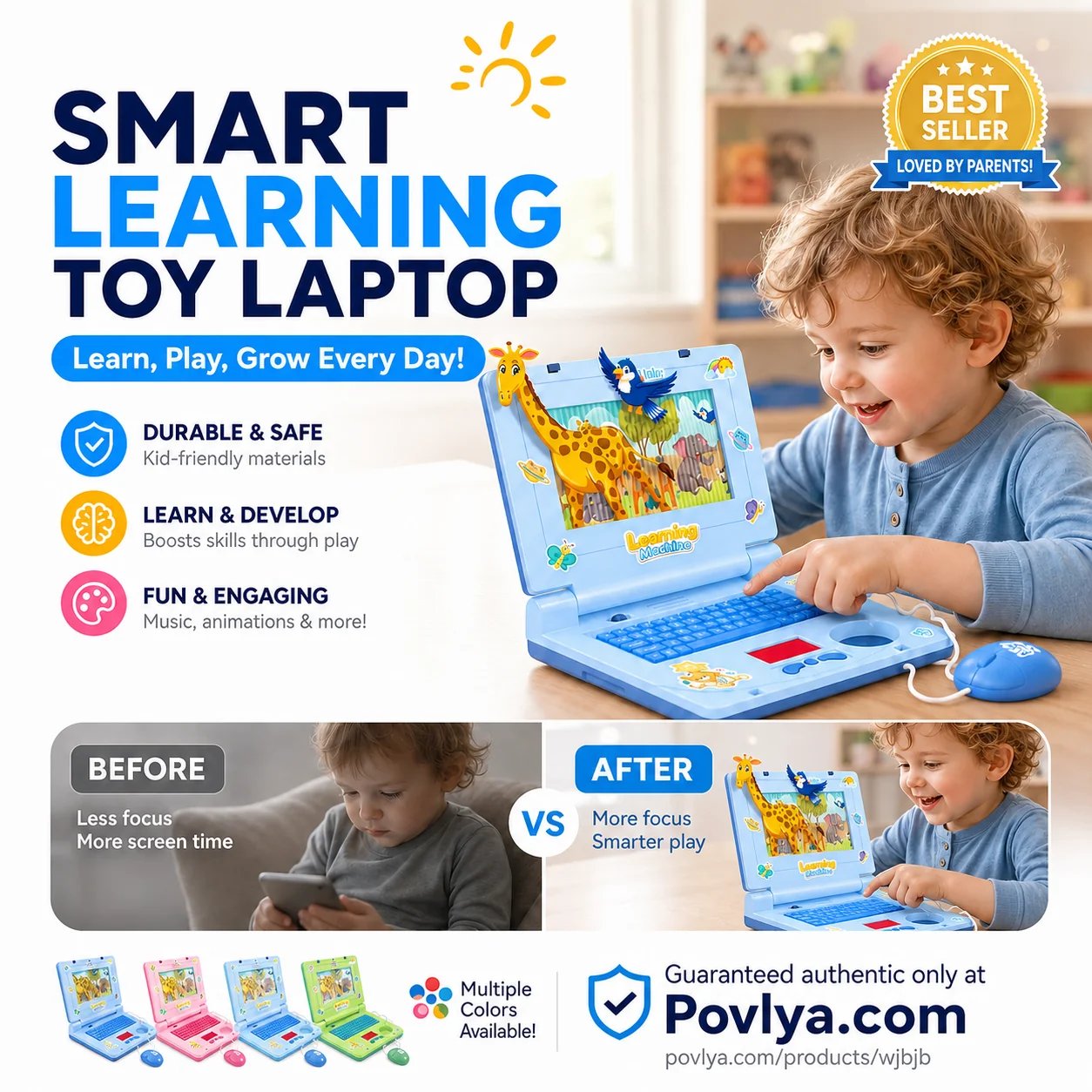 π 2026 Sale β Over 28,000 Sold!π» Interactive Simulation Toy Laptop π΅