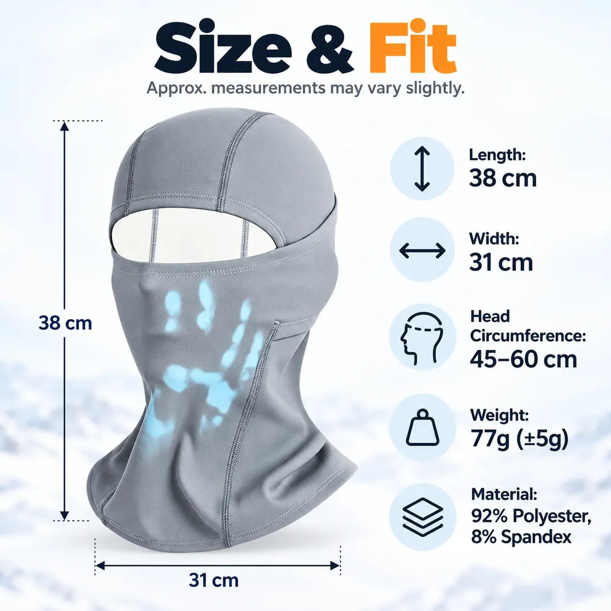 ⏳ Last Day 49% OFF – ❄️ Heat-Reactive Fleece Balaclava | Color-Changing Winter Face & Neck Cover for Skiing, Hiking & Cold Weather 🔥