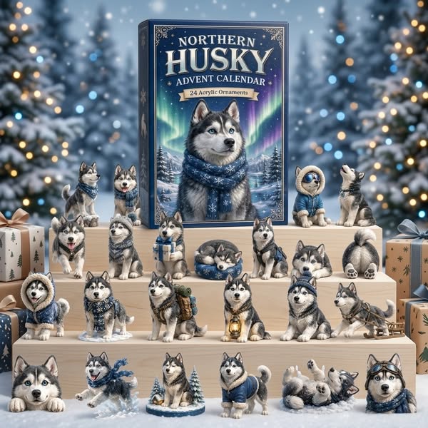 Northern Husky Advent Calendar 2026 – 24 Acrylic Charm Surprises