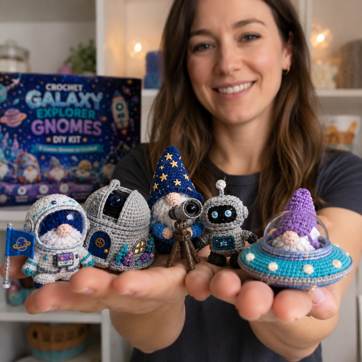 π§Ά Whimsical Gnome Adventures β 9-Piece Fantasy Crochet DIY Kit