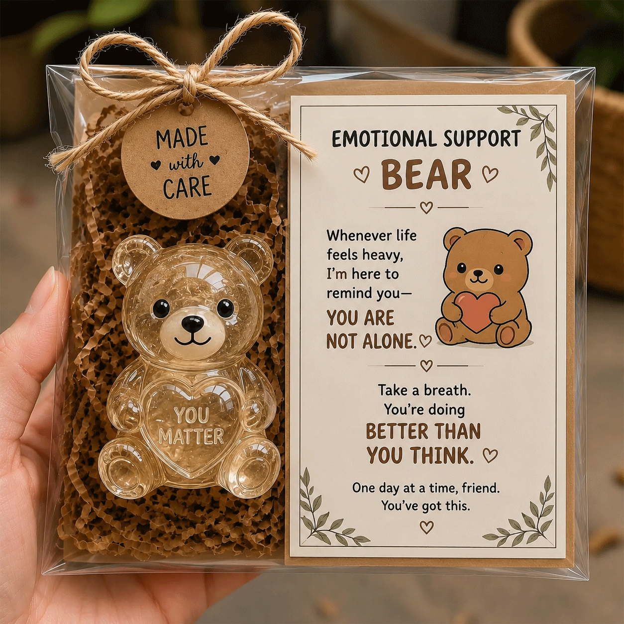 Emotional Support Bear — A Little Reminder That You Matter 🐻🤎