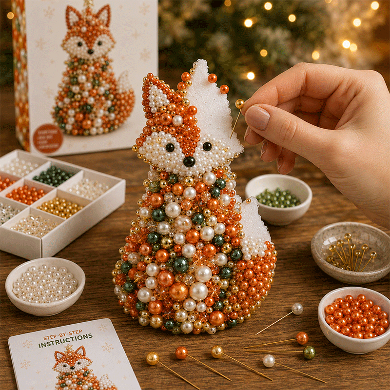 🐾 Animal-Themed Beaded Christmas Tree DIY Kit