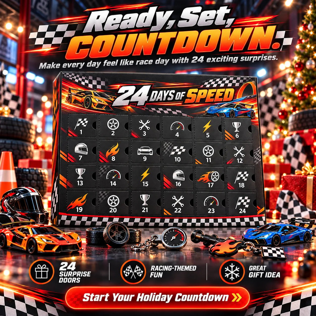 🏎️ RaceRush™ 24-Day Racing Advent Calendar