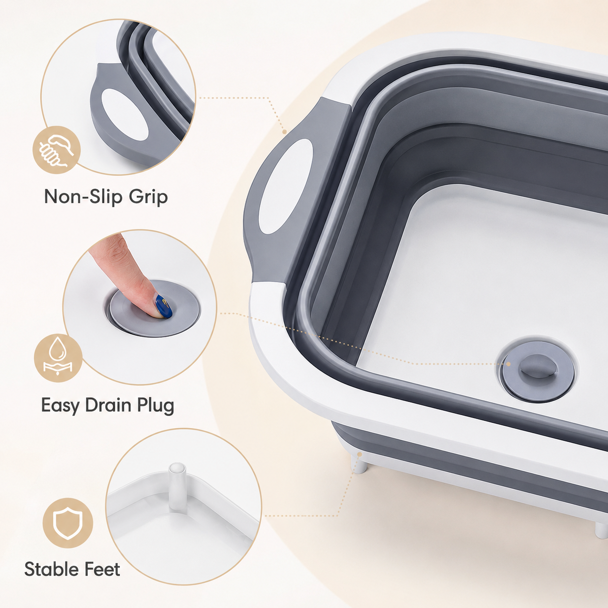 ๐ฅ Foldable BBQ Prep Tub โ The Space-Saving Cooking Helper for Grilling, Marinating & Outdoor Adventures