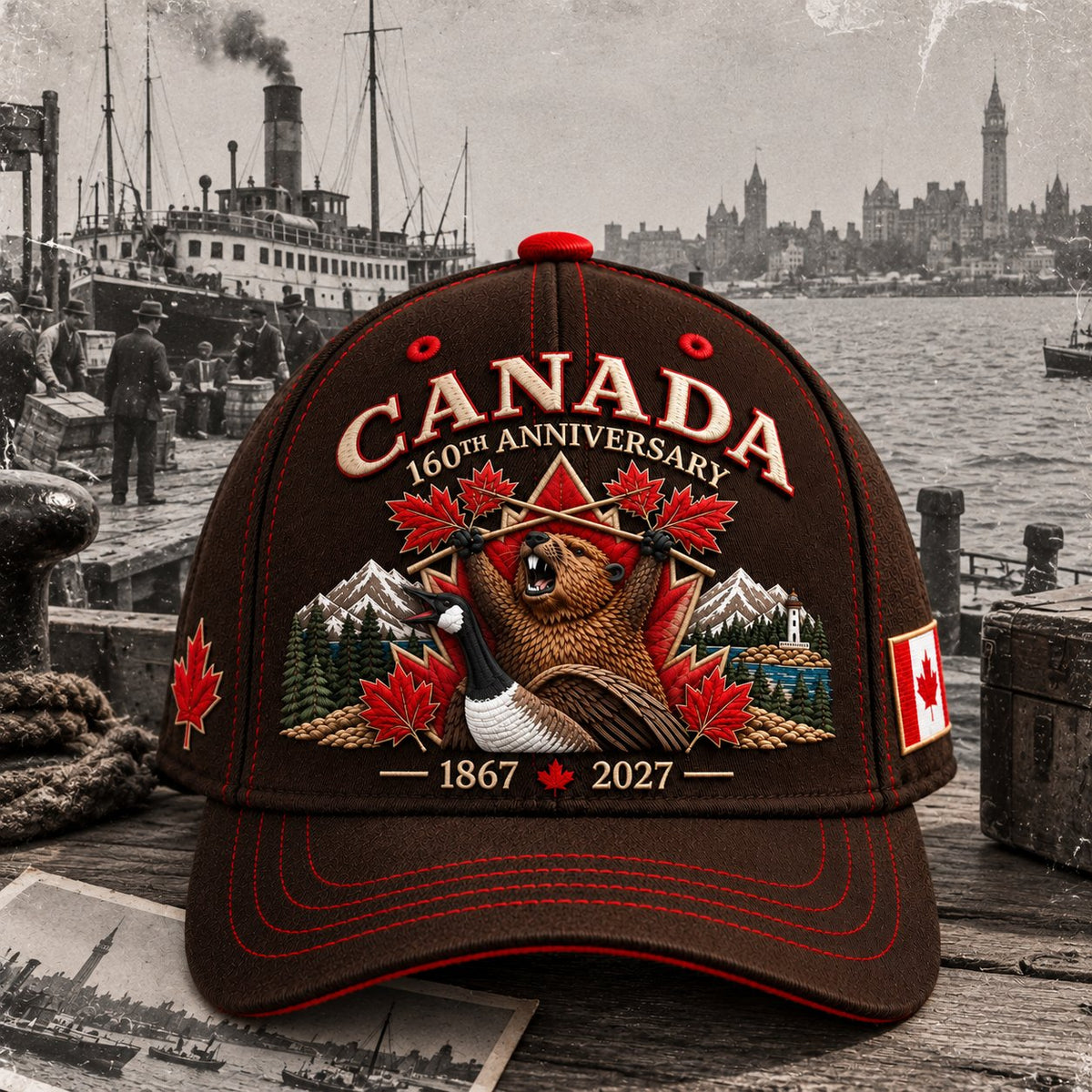 π₯ LAST DAY 50% OFF - π Canada 160th Anniversary 1867β2027 β Premium Embroidered Heritage Cap β¨ 100% Cotton β’ Detailed Embroidery β’ Comfortable Fit