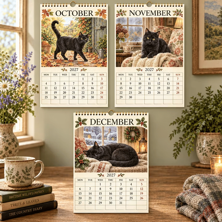 🐈⬛📅 2027 Black Cats Calendar - A Year Filled With Feline Charm