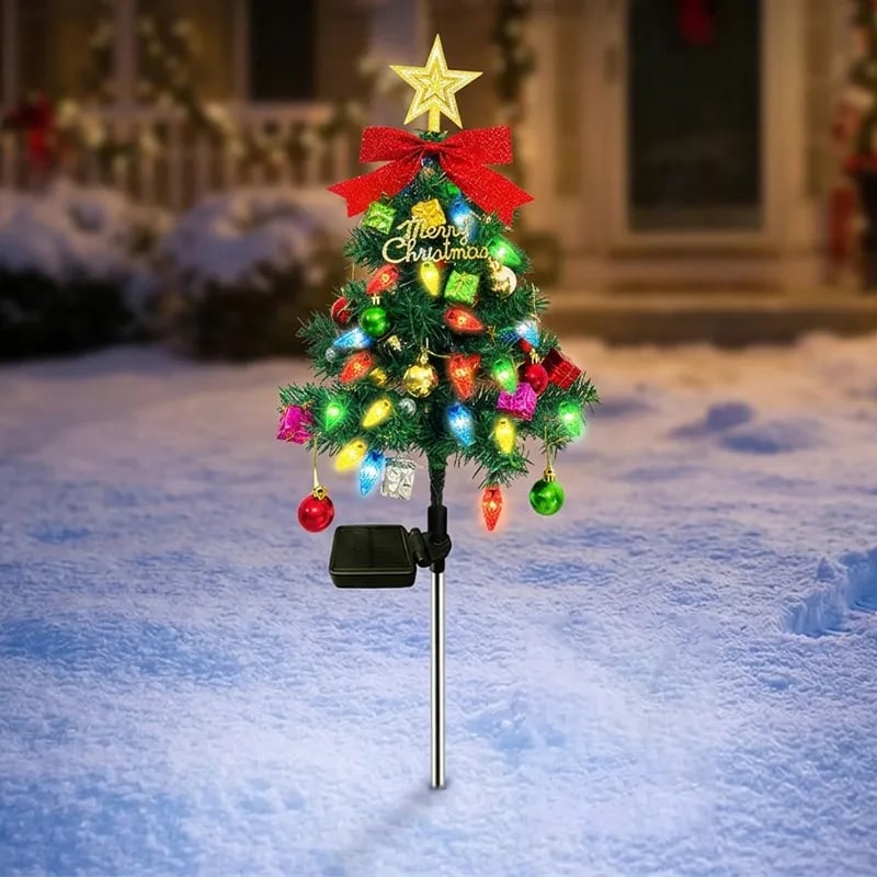 🌲❄️🎅Solar Christmas tree lights holiday decorations, outdoor courtyards, gardens, lawns, small path lights, atmosphere lights