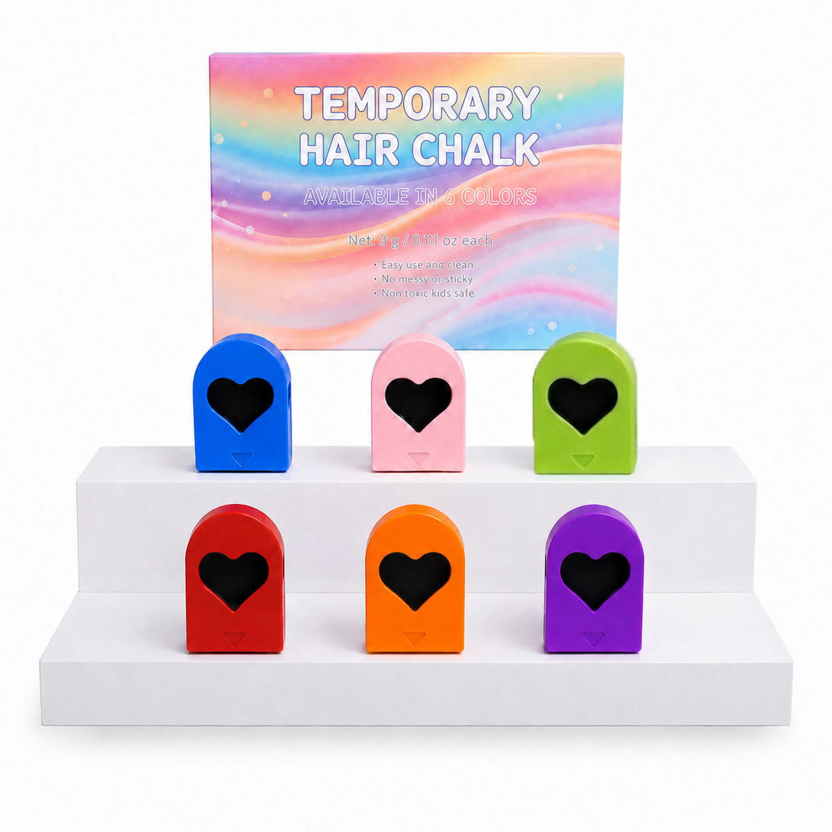 π¨ Washable Hair Chalk Set β Non-Toxic Color Powder for Festivals & Cosplay
