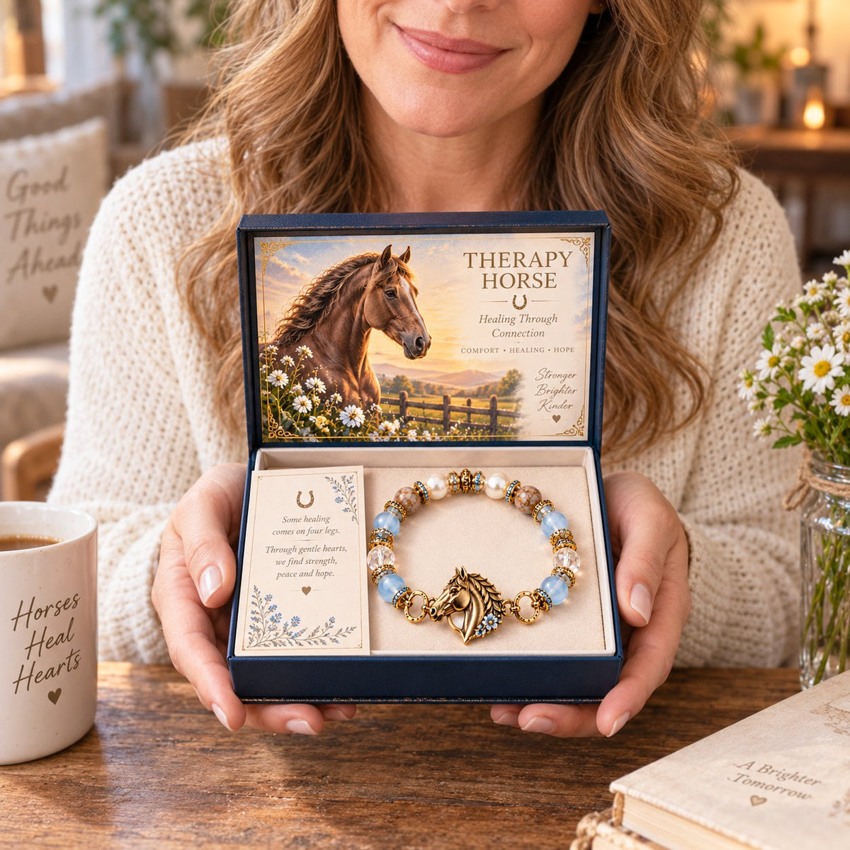 🐴 Therapy Horse Healing Bracelet - A Meaningful Keepsake Inspired by the Healing Bond Between Horses & Hearts 🤍