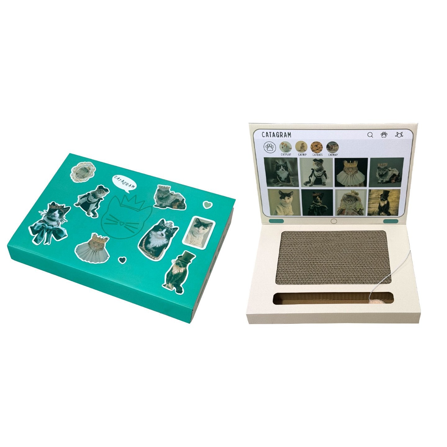🐱Cardboard Laptop Cat Scratcher, Interactive Cat Toys for Indoor Cats, Kitten Supplies and Cat Stuff