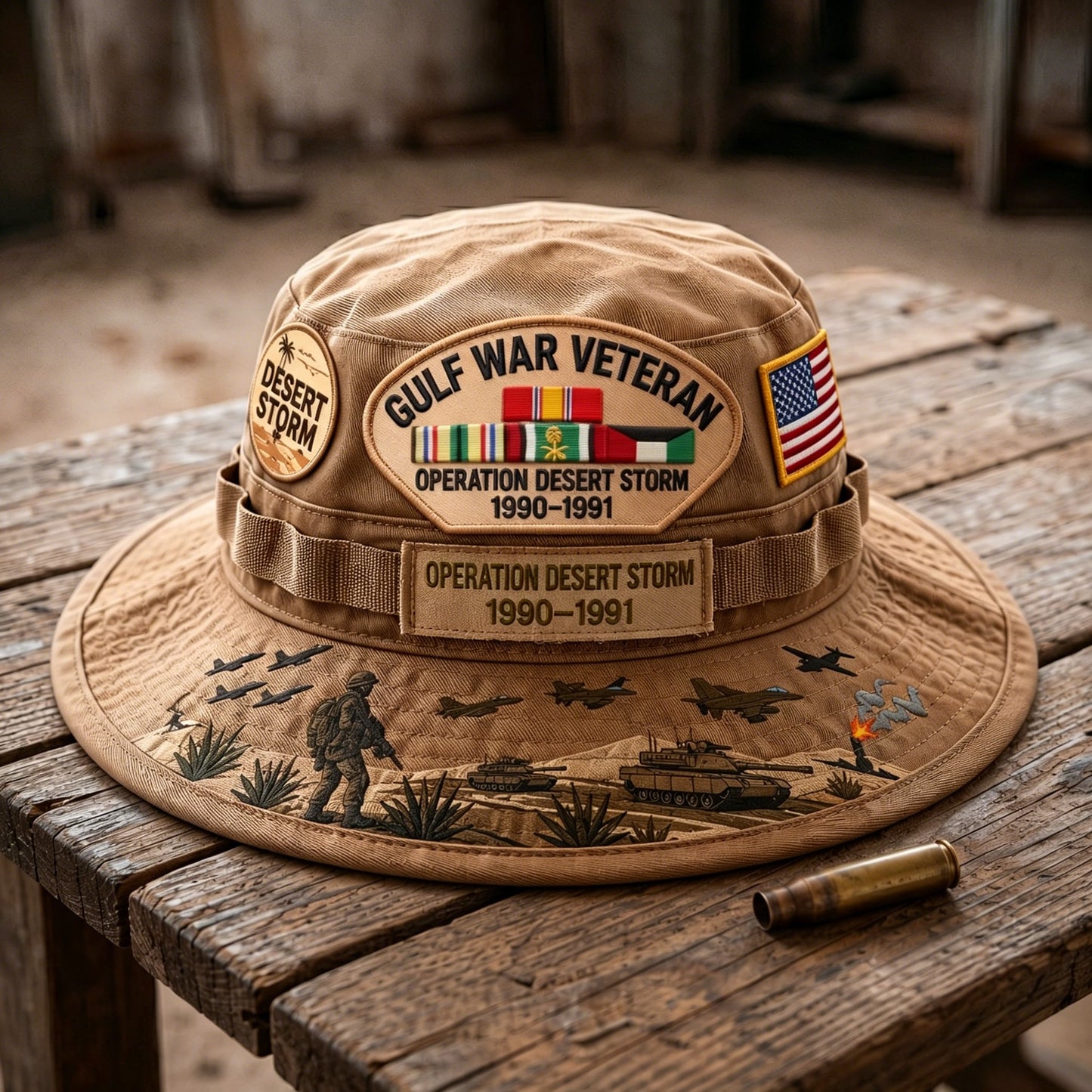 🇺🇸 Last Day Promo: 69% OFF 🎖️ - Gulf War Veteran Desert Storm Tribute Boonie Hat