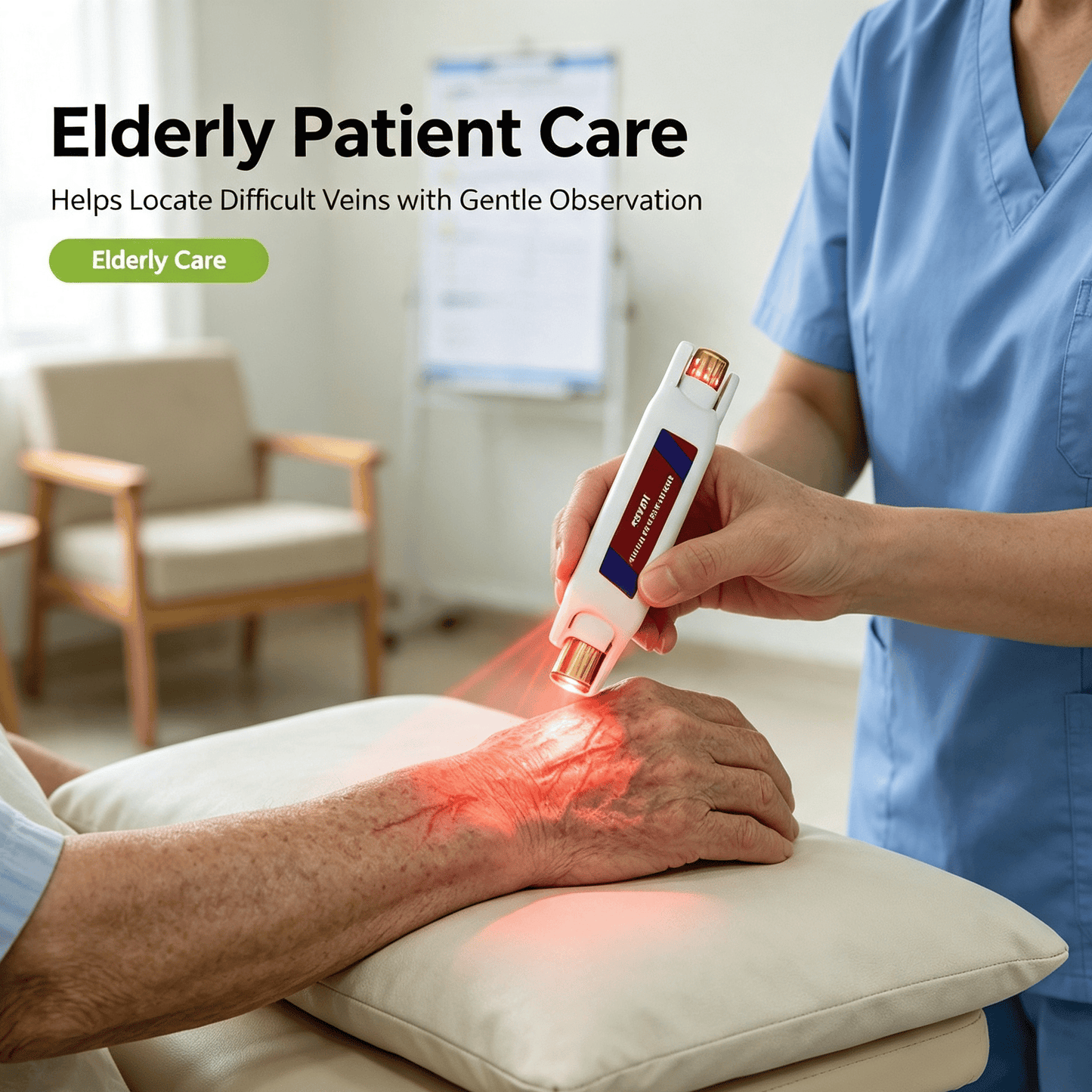 Portable Vein Finder Viewer, Hand‐Held LED Vein Locator Device