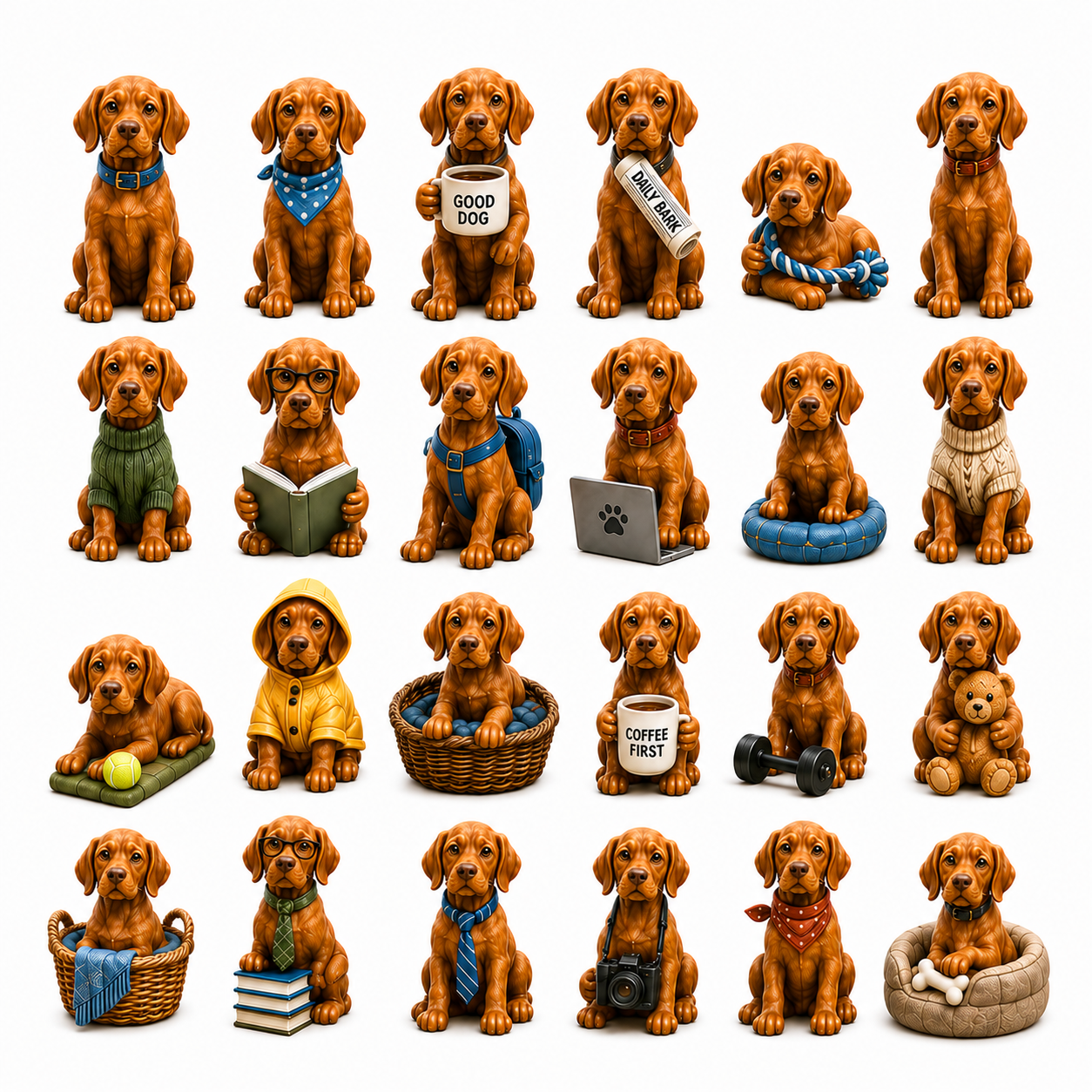 Everyday Vizsla Advent Calendar 2026 – 24 Days of Adorable Vizsla Miniatures, Daily Dog Moments & Perfect Gifts for Vizsla Lovers
