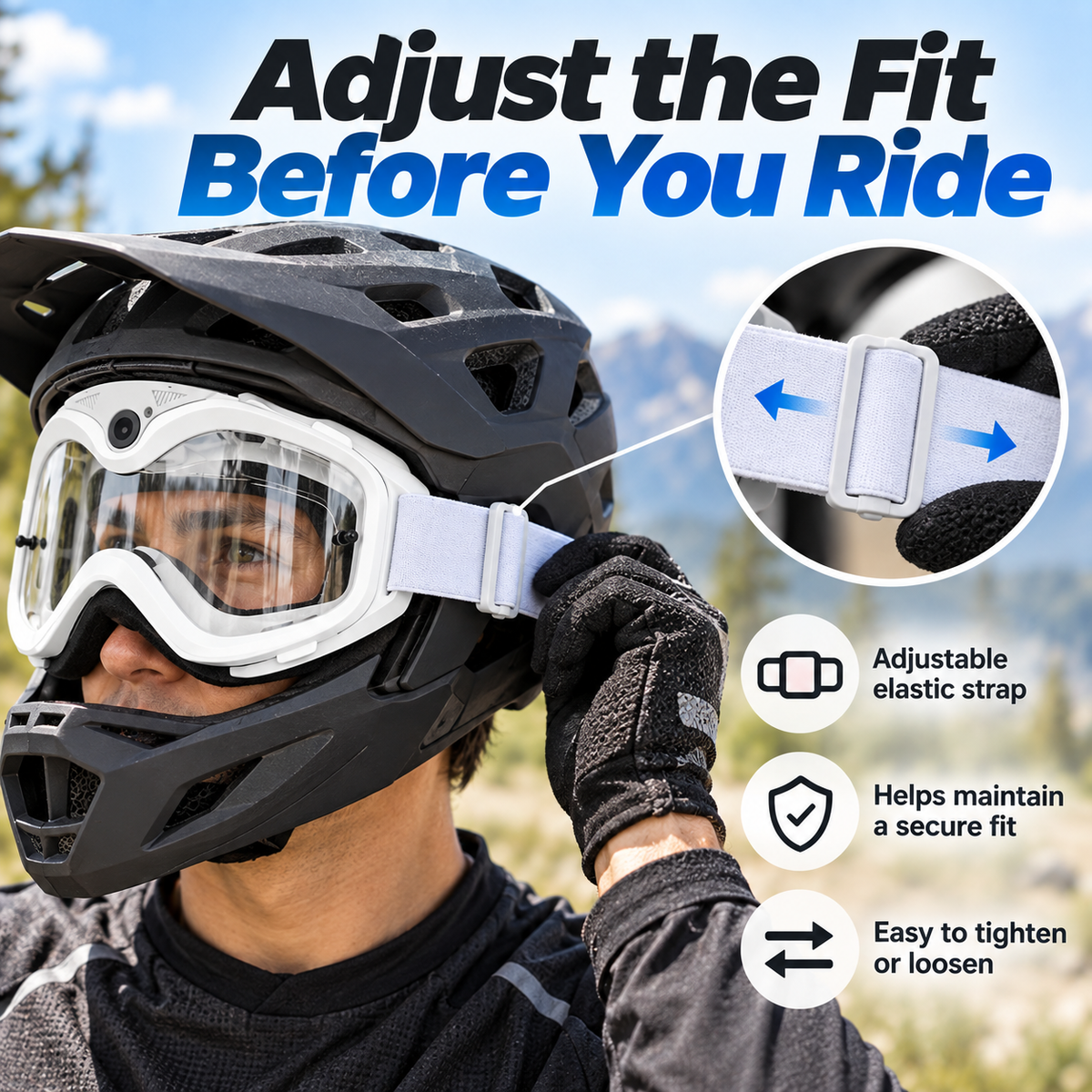 π₯½ Wide-View Cycling Goggles β Wind & Dust Protection for Outdoor Riding