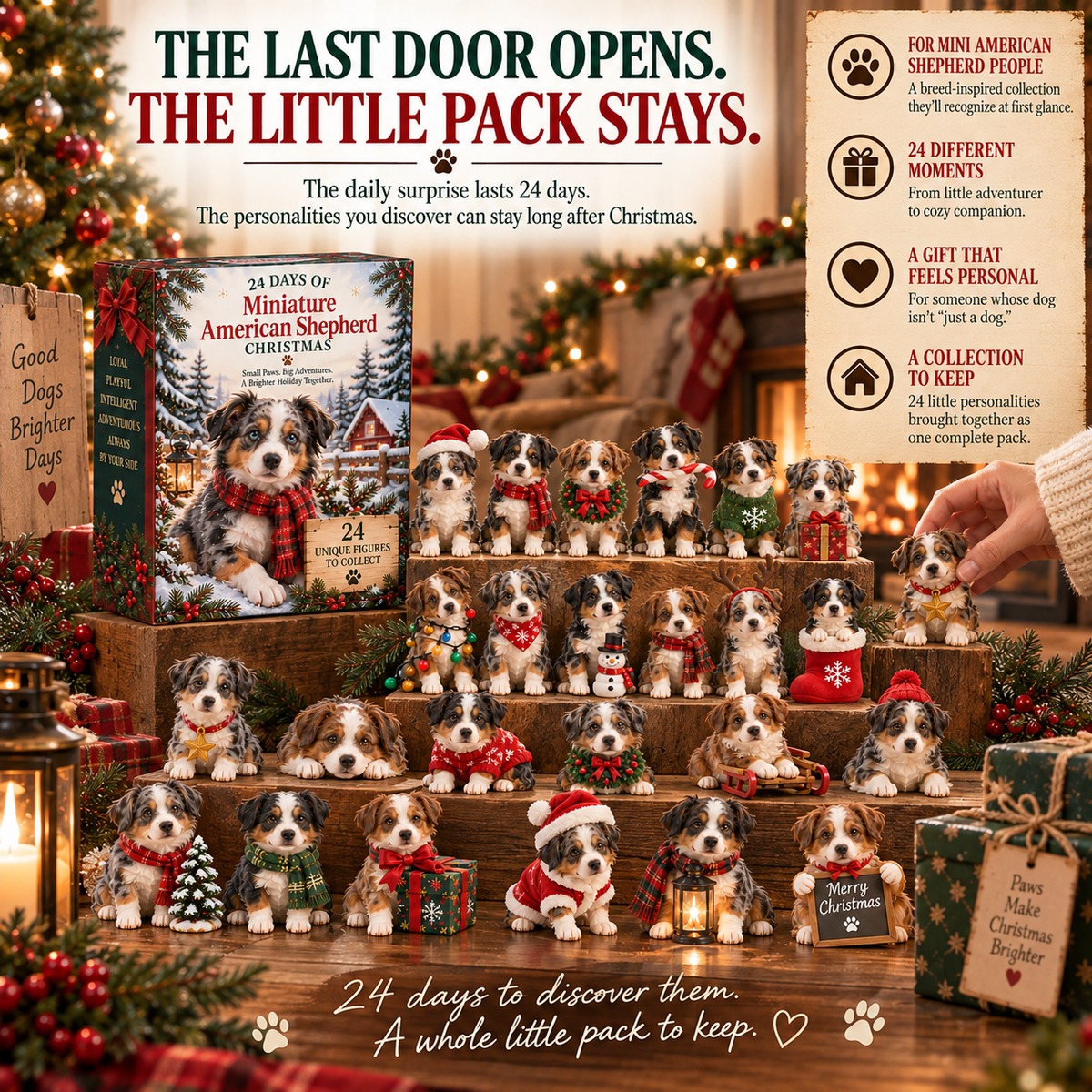 24 Days of Mini American Shepherds β Small Paws, Big Christmas Adventures πΎπ