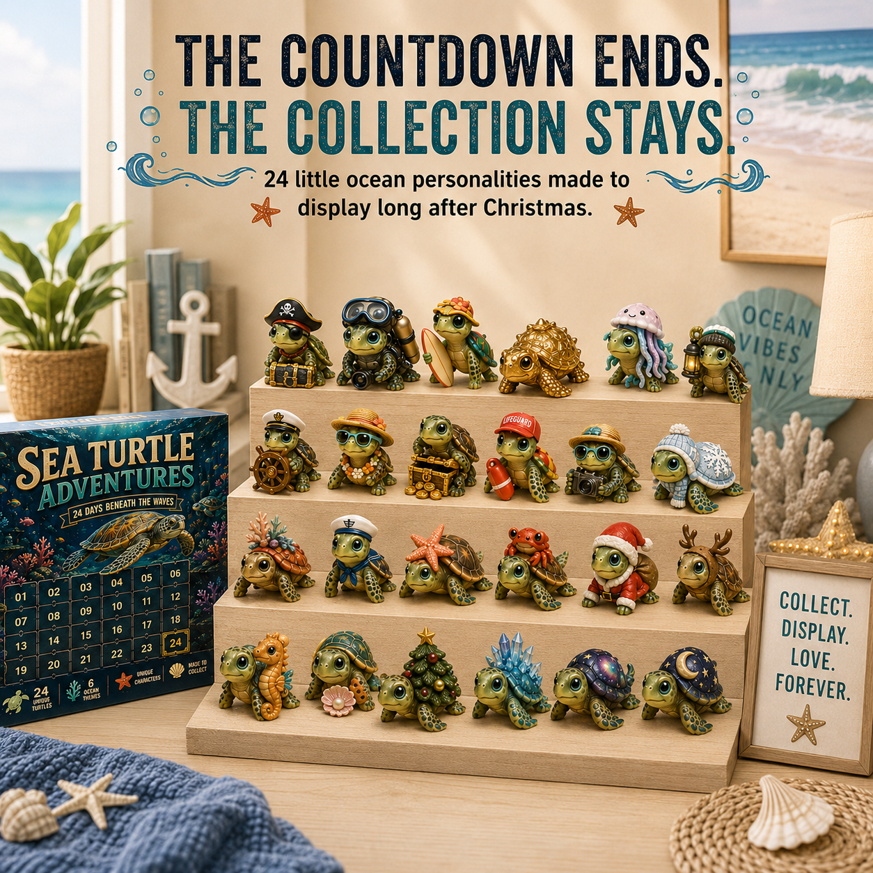 🐢Sea Turtle Adventures Advent Calendar – 24 Unique Ocean Turtle Collectibles