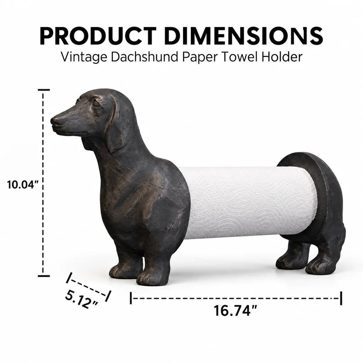 Vintage Dachshund Dog Paper Towel Holder