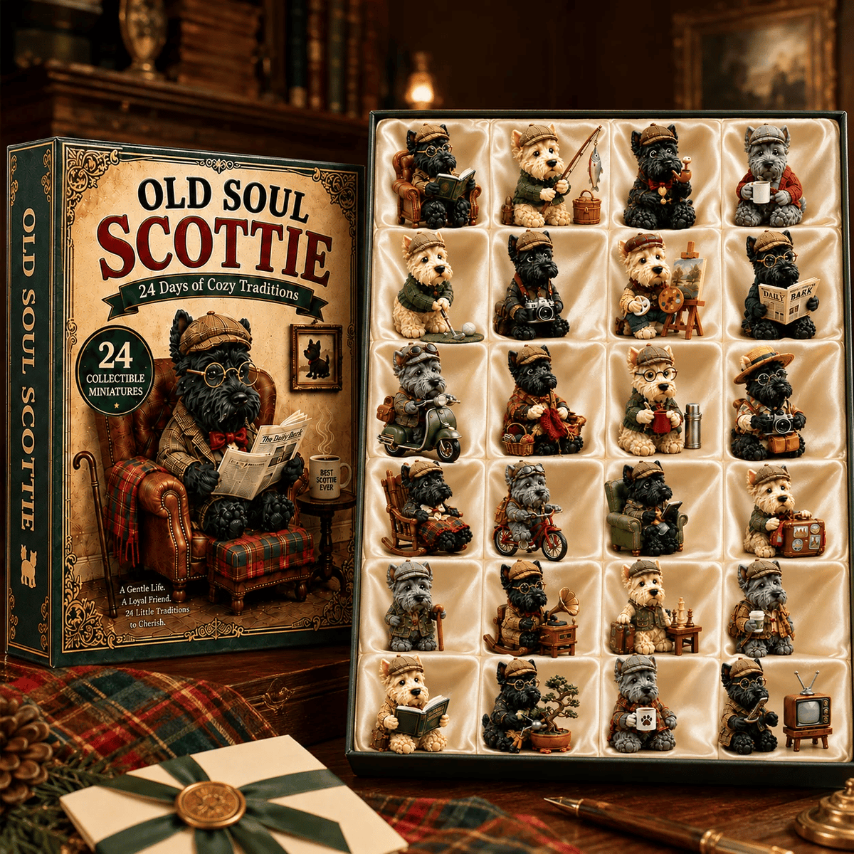 Old Soul Scottie Advent Calendar – 24 Scottish Terrier Miniatures