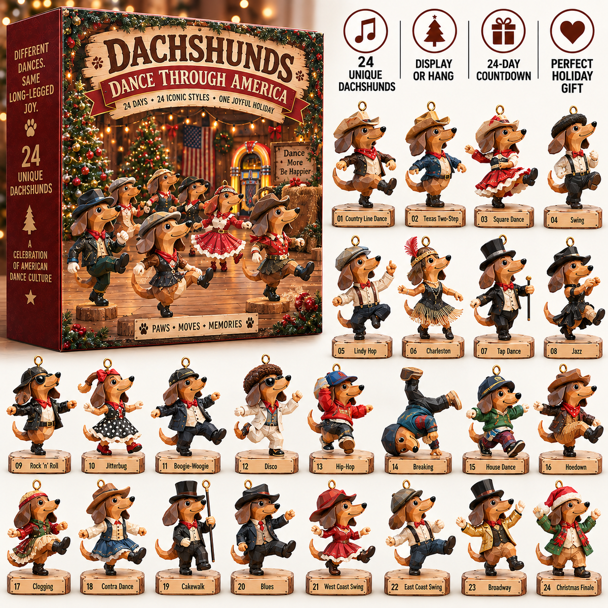 πΎπ» Dachshund Holiday Orchestra β 24 Little Musicians