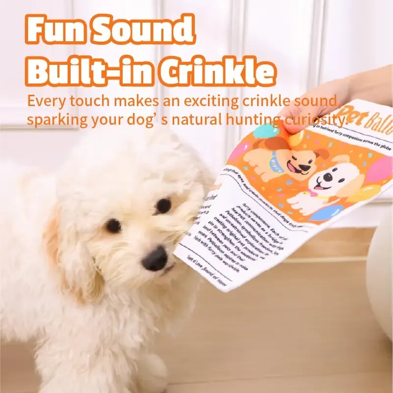 🎉🔥3-Pack Bundle🔥Crinkle Newspaper Dog Toy for Boredom Relief, Interactive Chew Toy for Dogs