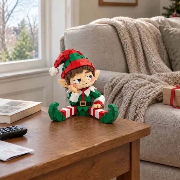 ๐
Off-Duty Christmas Elf Building Set โ Funny Holiday Desk Decor