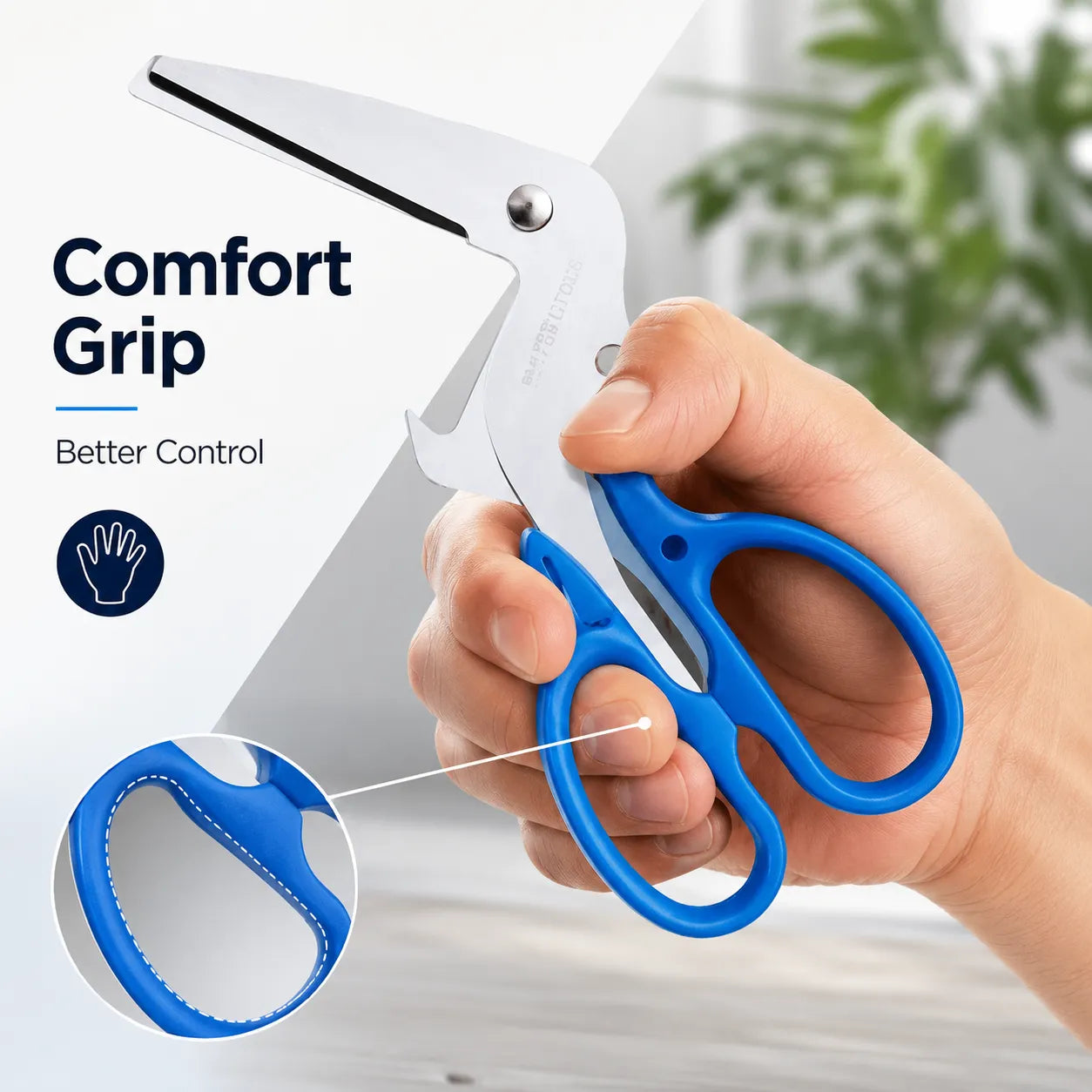 ⏳ Last Day 49% OFF – ✂️ Heavy-Duty Stainless Steel Safety Scissors | Powerful Cutting Performance For Packaging, Bottles, Rope, First Aid & Daily Household Tasks 🔥