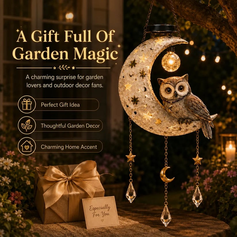 🔥Last Day 50% OFF -🌙Solar Owl Moon Garden Light🦉