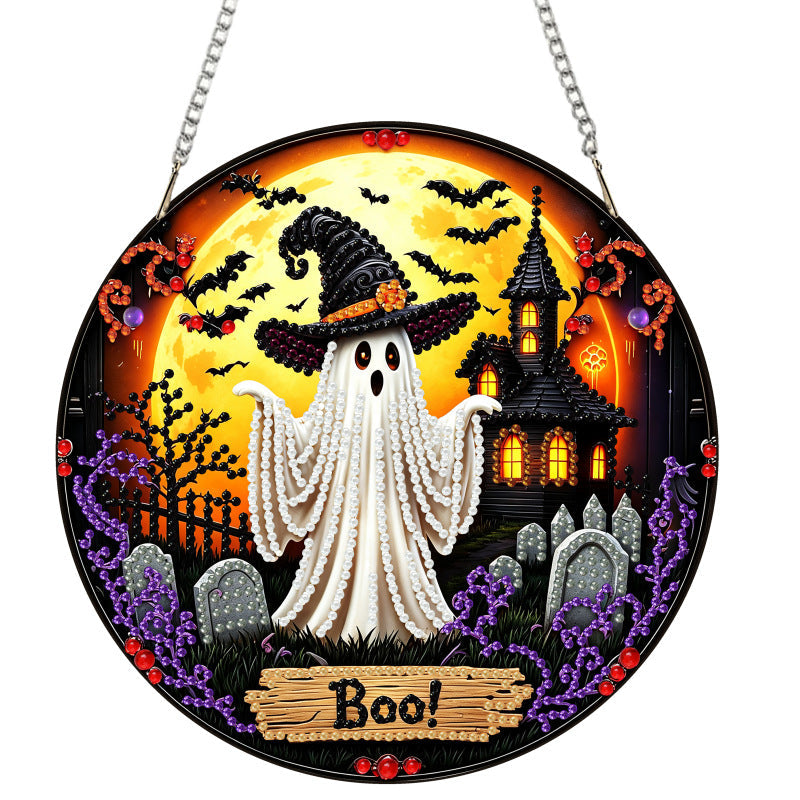 🧙♀️🎃Halloween Witch Friendship Diamond Art Window Suncatcher