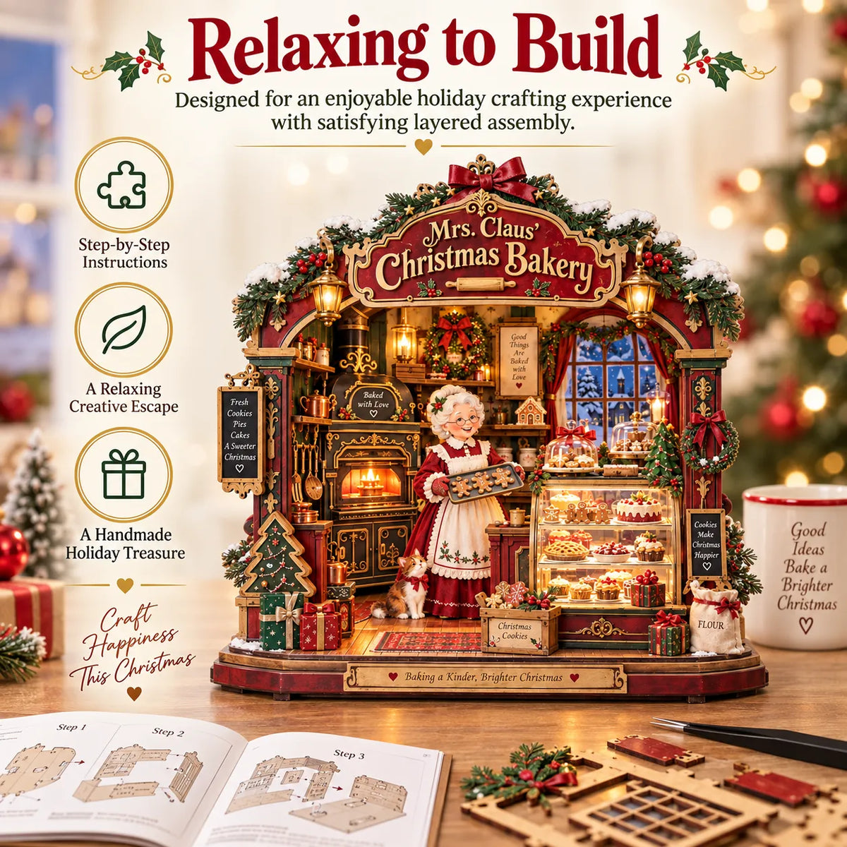 đ Mrs. Clausâ Christmas Bakeryâ˘ââDIY Shadow Box Kit