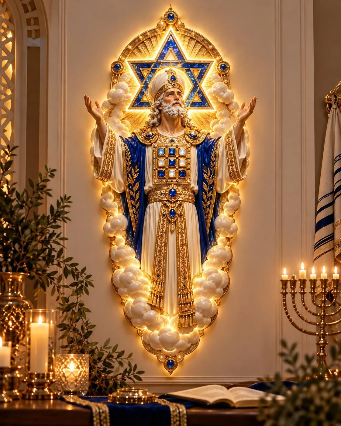 ✡️ Light of the High Priest | Illuminated Jewish Heritage Wall Art ✨