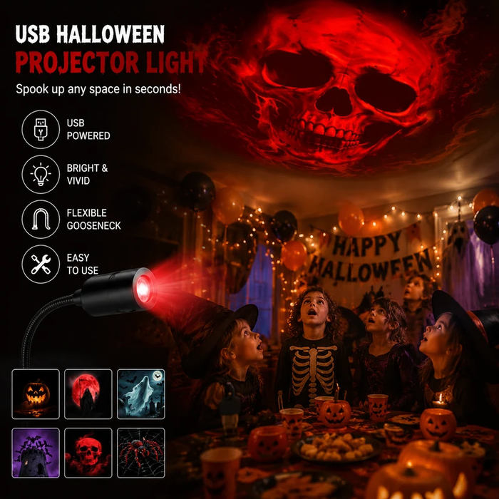 🔥LAST DAY 49% OFF👻Plug-&-Play HD Star Projector: Halloween 6-Disc Set