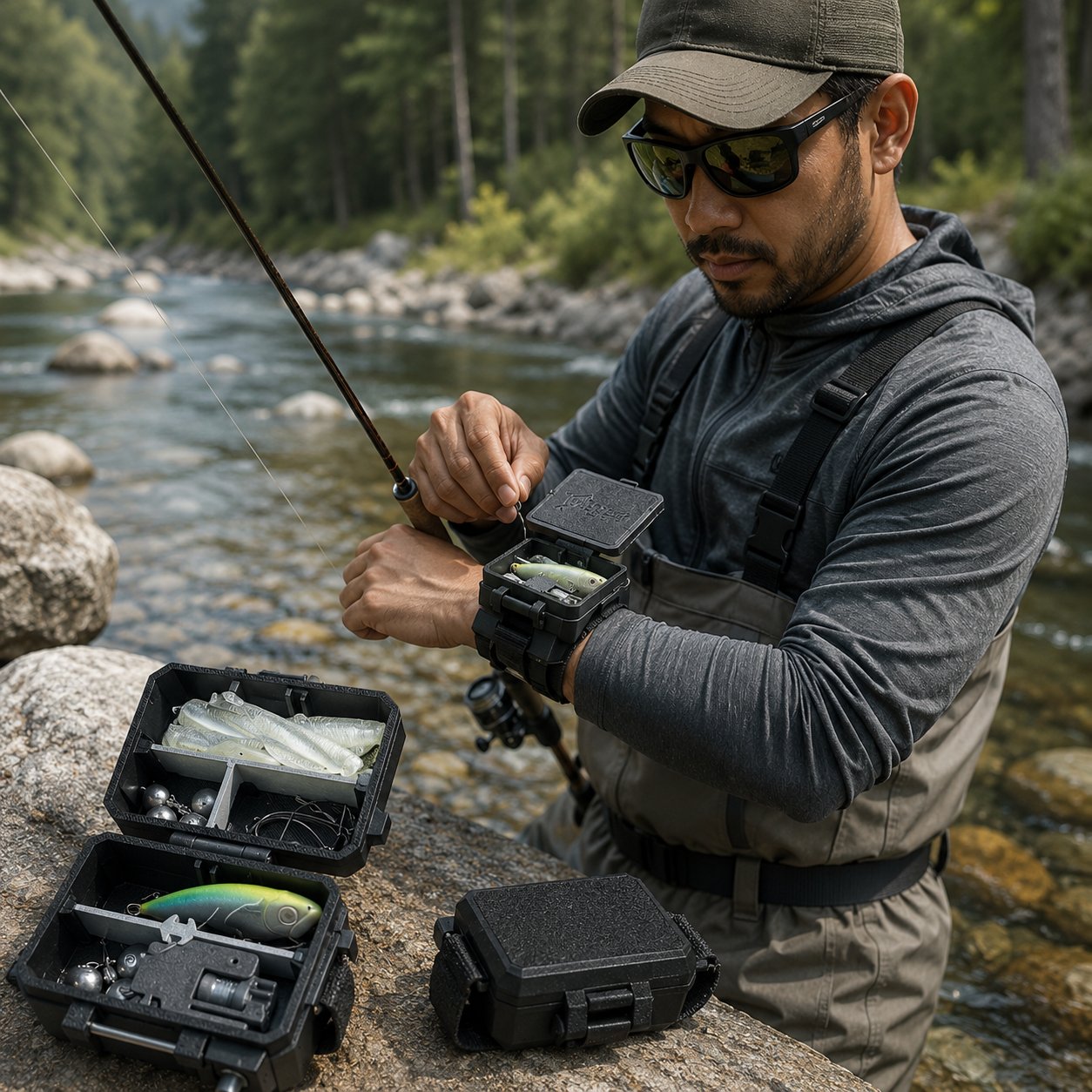 🐟Wearable Micro Tackle Box 🎣 | Modular Wrist Fishing Kit for Outdoor Explorers