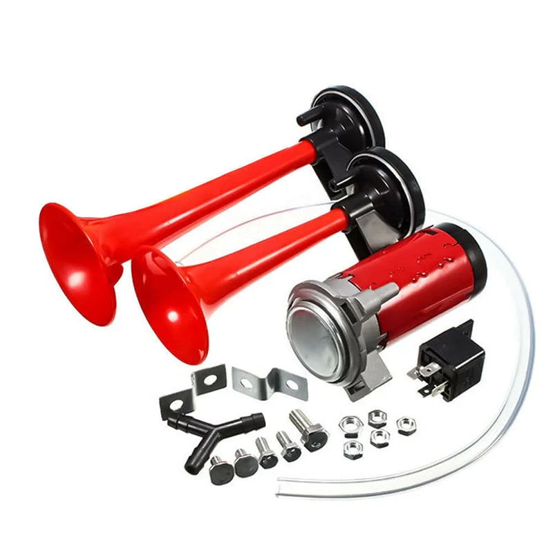 ππ―49% OFF! π Universal Dual Trumpet Air Horn Kit β 135dB, 12V, Complete Installation Kit π