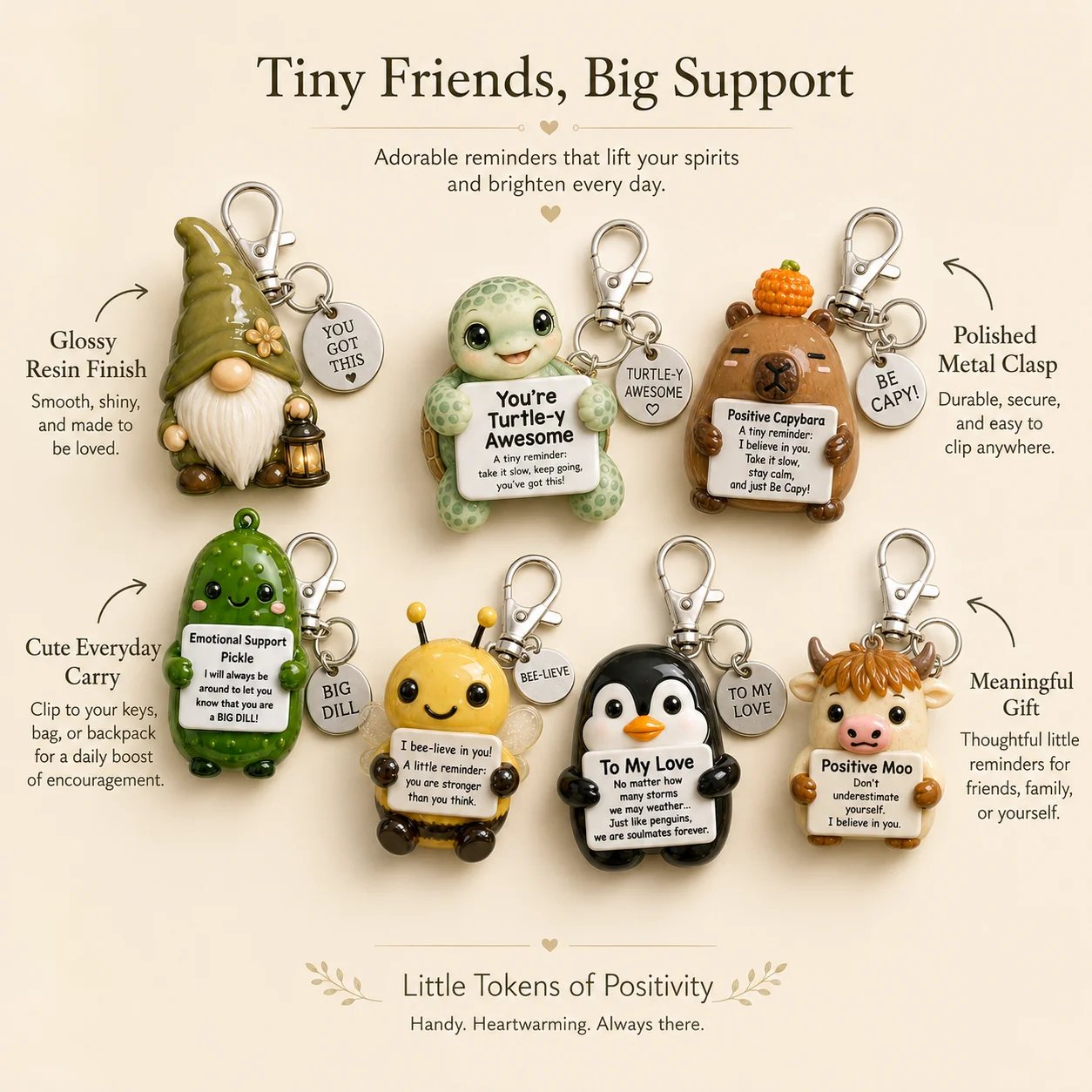 đ Emotional Support Keychain Collection â A Tiny Reminder Youâre Doing Better Than You Think