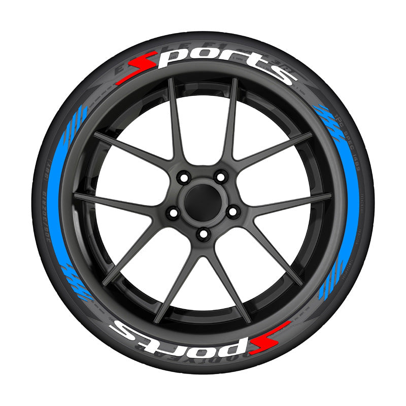 π₯ 4PCS 3D Tire Lettering Stickers β Thickened Wheel Sidewall Decals for Cars & Motorcycles