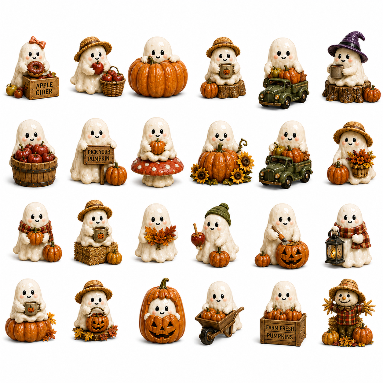 Ghost in the Pumpkin Patch Advent Calendar 2026 – 24 Unique Halloween Ghost Miniatures