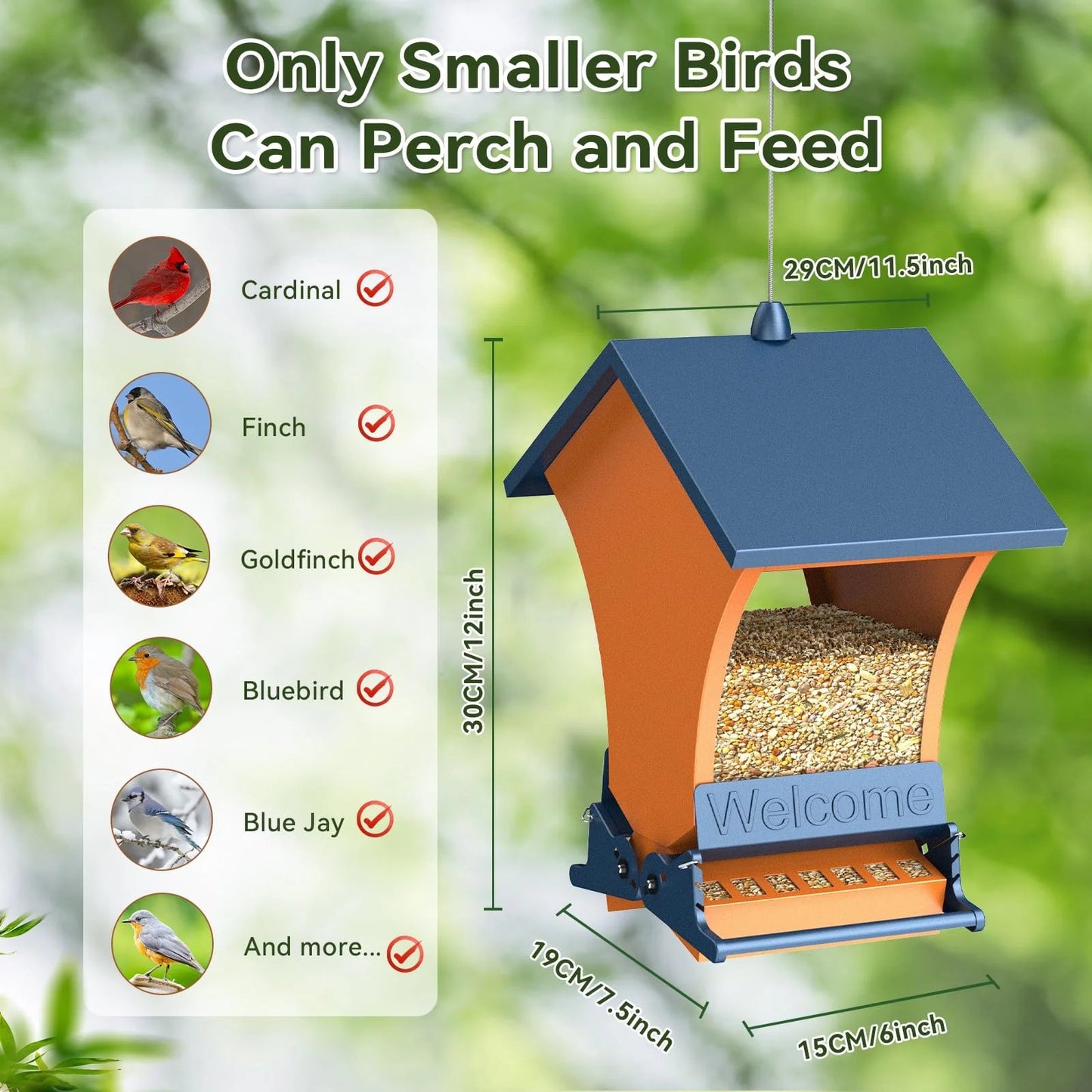 π¦ Squirrel Proof Bird Feeder β Outdoor Bird House for Garden Bird Watching & Yard Decoration