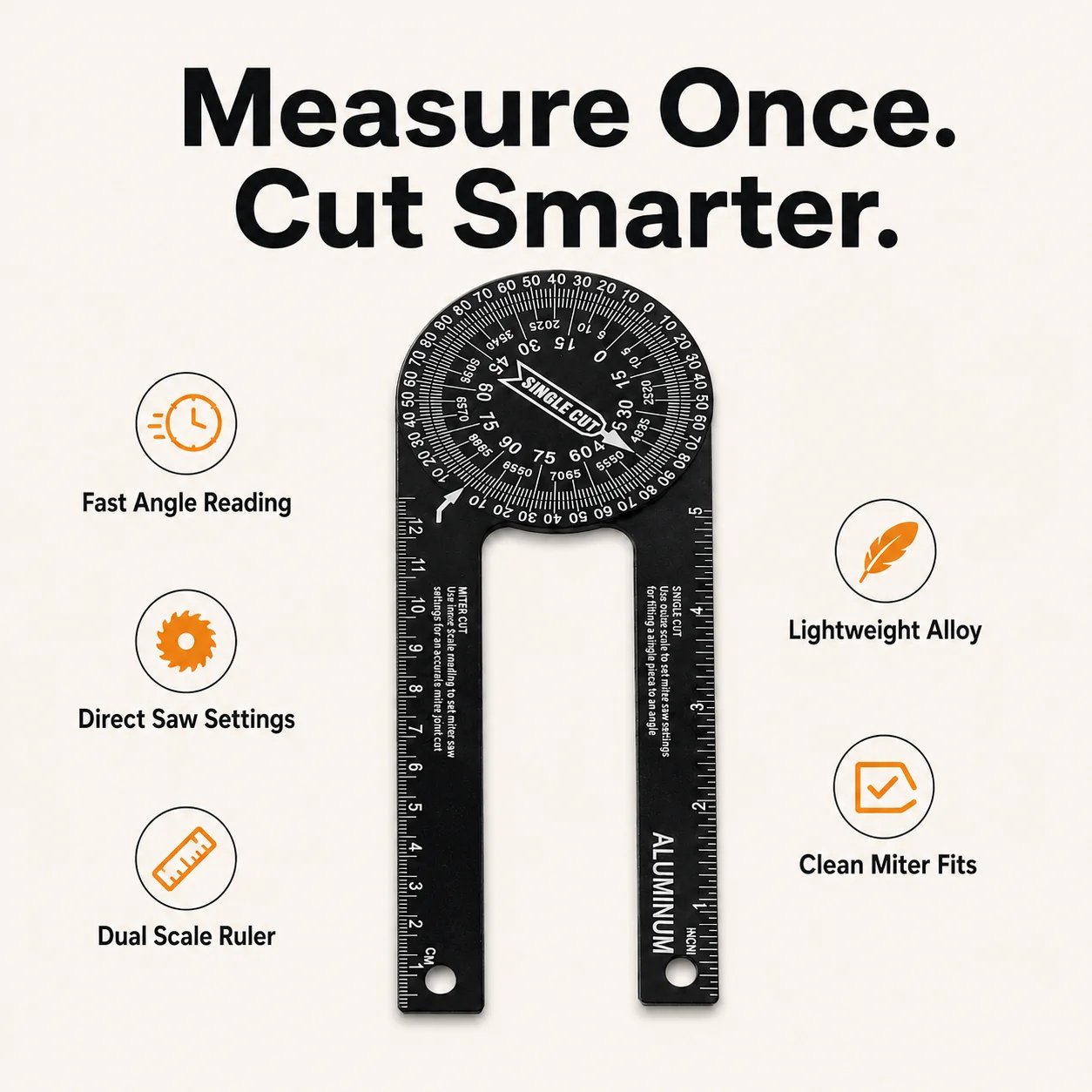 π₯ Limited-time 50% off β Aluminum miter saw protractor