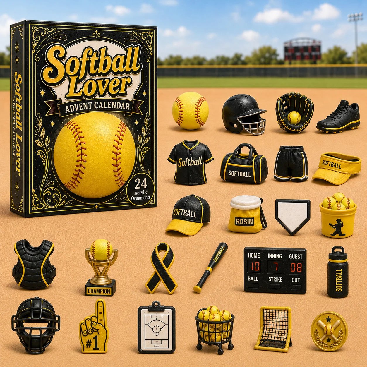 Softball Lover Advent Calendar 2026 - 24-Day Festive Countdown