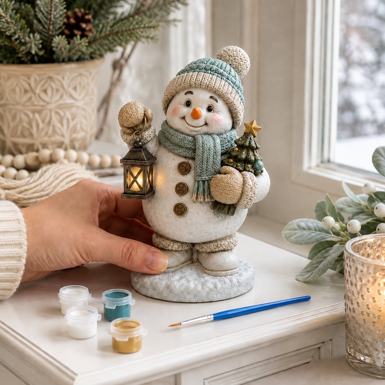 ⏳ Last Day 49% OFF – 🎨 Beginner-Friendly Christmas Paint-Your-Own Figurine Kit Collection | Complete Kit with Unpainted Figurine, Paints, Brushes & Mixing Palette Included 💕