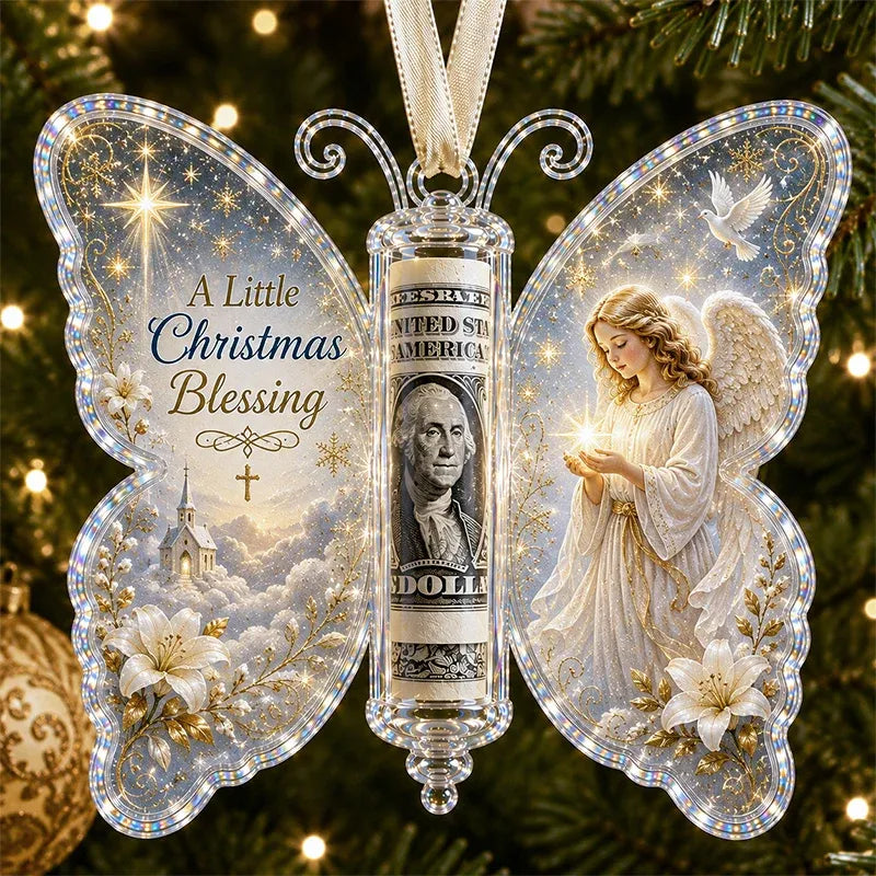 π¦π΅ Christmas Cash Gift Butterfly Ornament β Holiday Money Holder Keepsake πβ¨