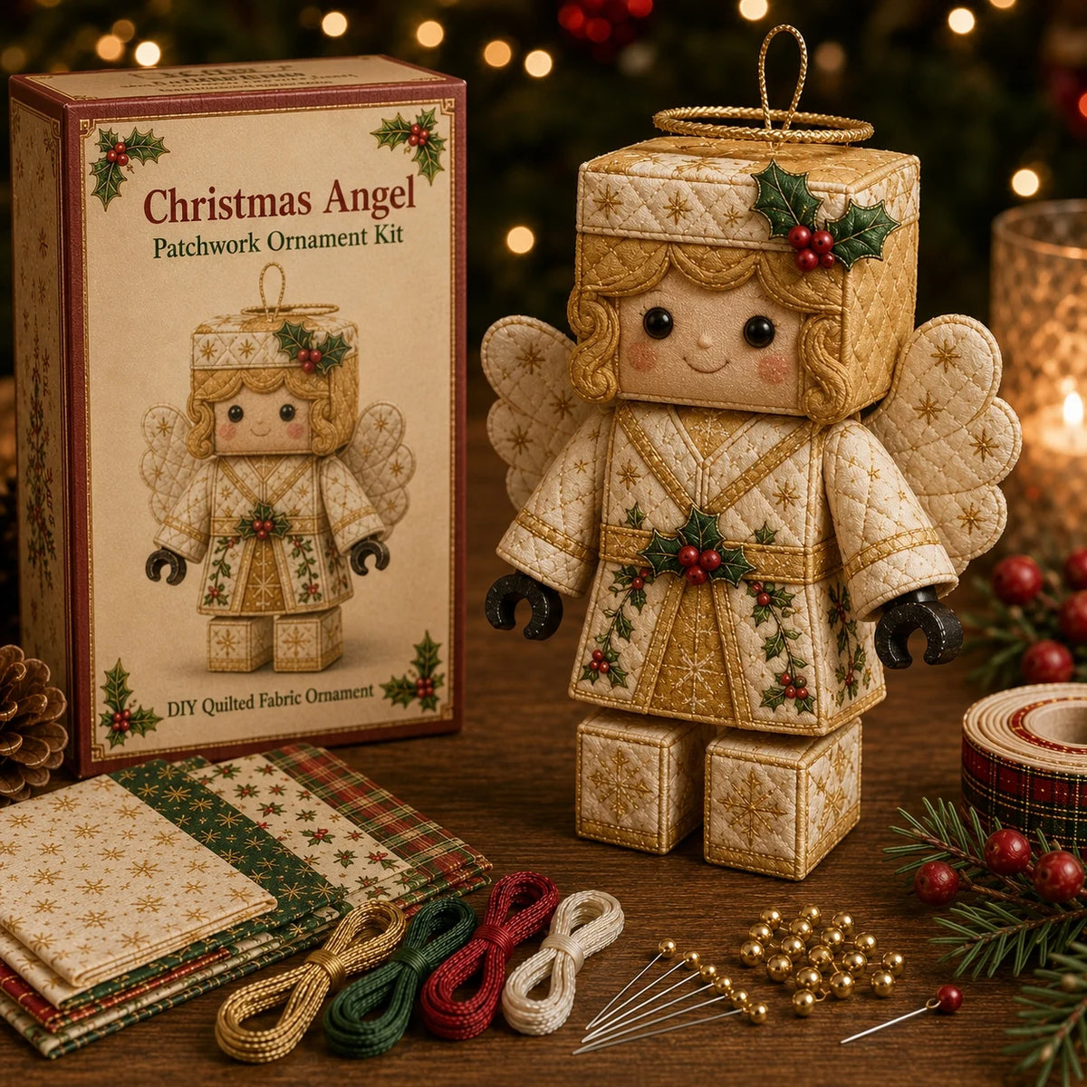 🎅⛄ Christmas Classics Block Figure Patchwork Ornament DIY Kit